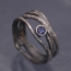 P 12 - Ring: oxidized silver, sapphire