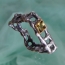 P 31 - Prsten: patinované stříbro, zlato, andalusit (RM)